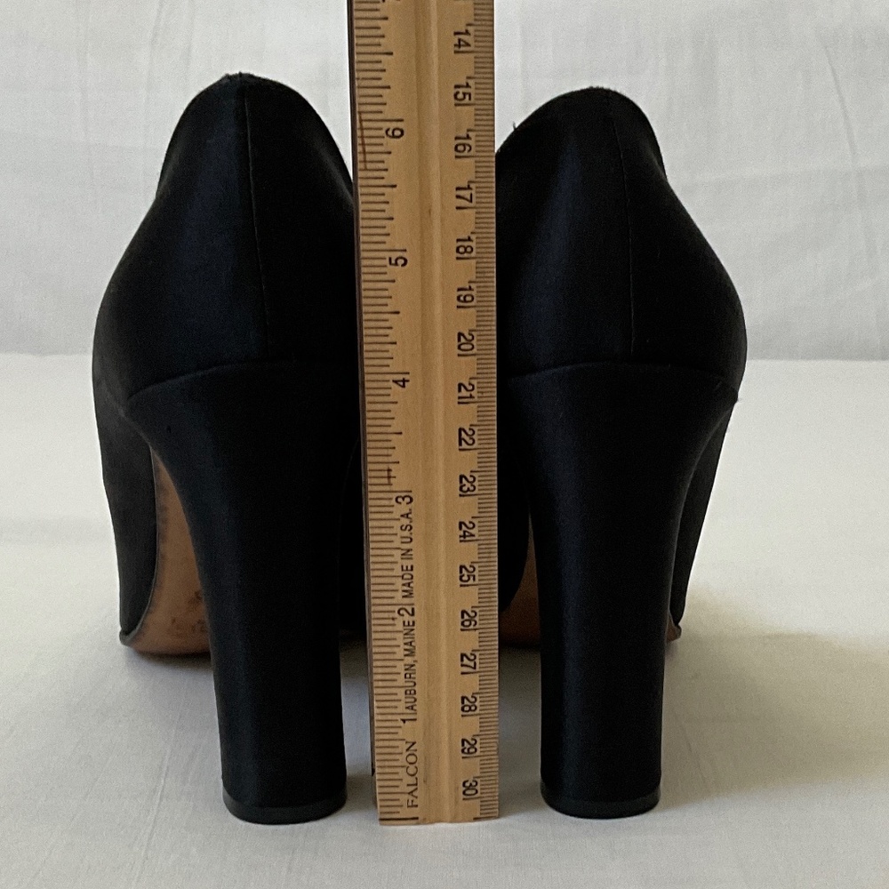 GUCCI Satin Pumps Heels Black Size 9.5 - Picture 3 of 16